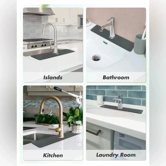 NWT Splash Guard for Sink Faucet-1PC L Size Super Absorbent Fast Drying Mat - Picture 4 of 8